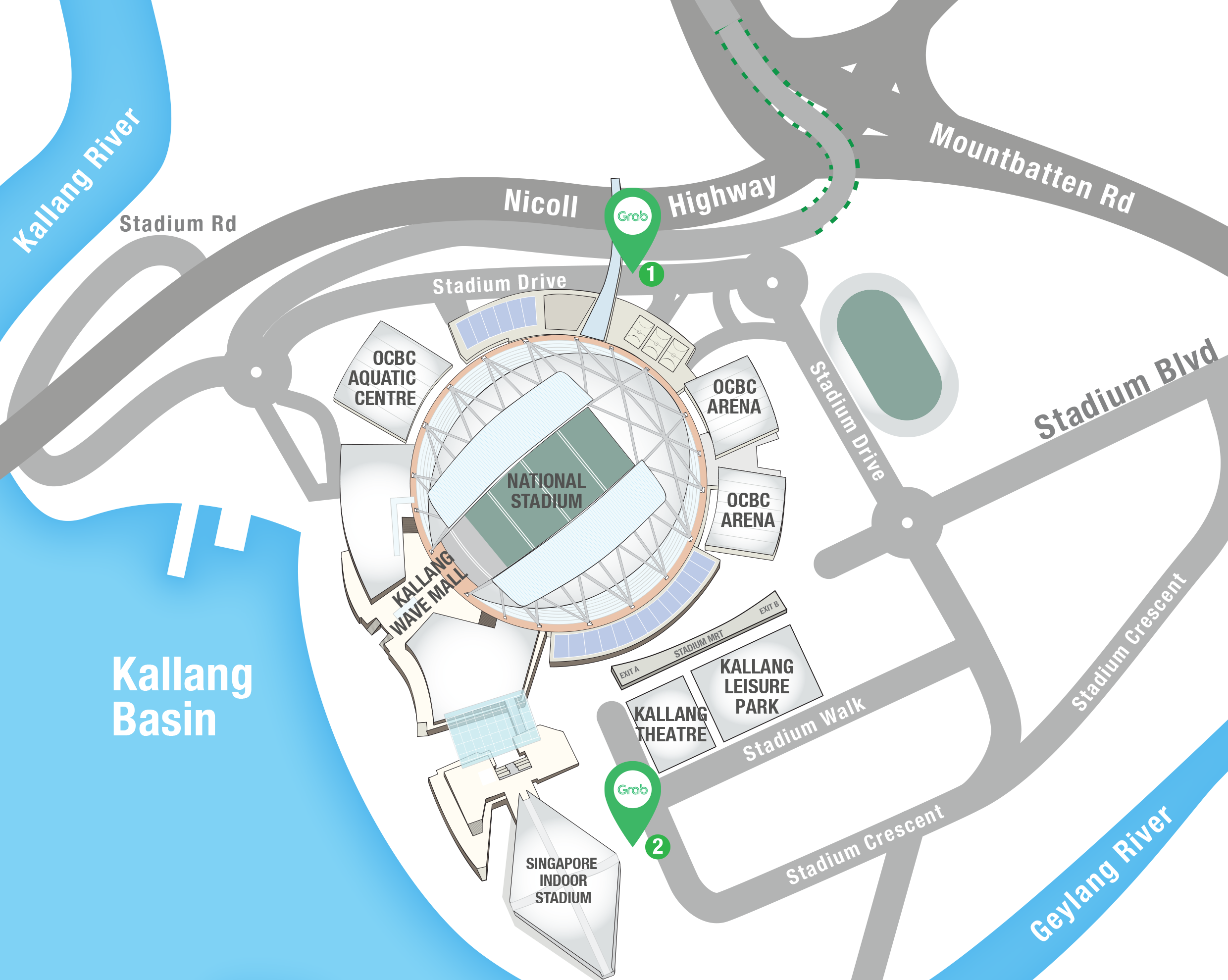 Sports Hub Directions Map Singapore Sports Hub Sports   By Grab Image (1) 